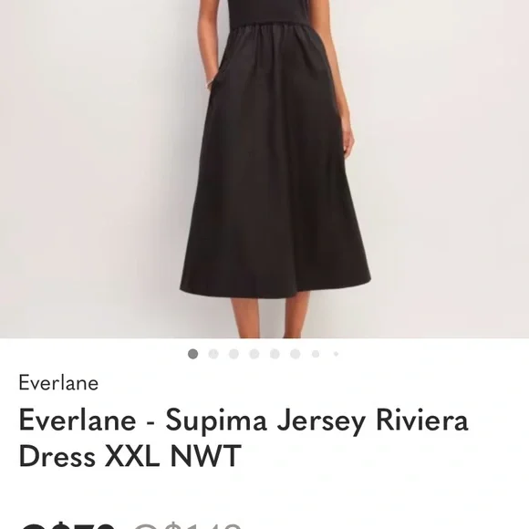 Everlane Supima Jersey Black NWT 18 20 XXL - Picture 6 of 7